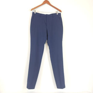 NEW!! HUGO BOSS SIZE 30x32 Men Slim-Fit Navy Blue Plaid Wool Dress Pants FLAW